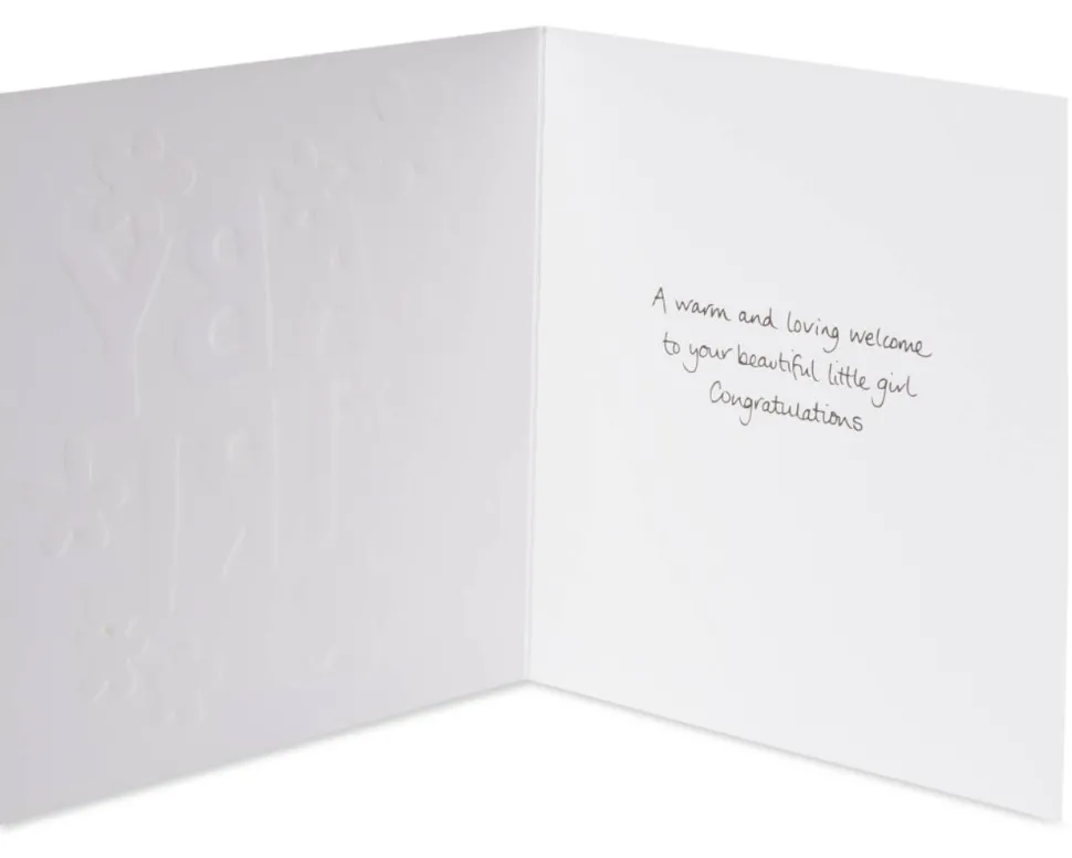 Patchwork Baby Girl New Baby Greeting Card