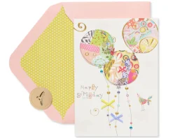 Patchwork Balloons Birthday Greeting Card – Designed by House of Turnowsky
