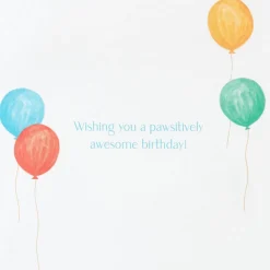 Pawsitively Awesome French Bulldog Birthday Greeting Card