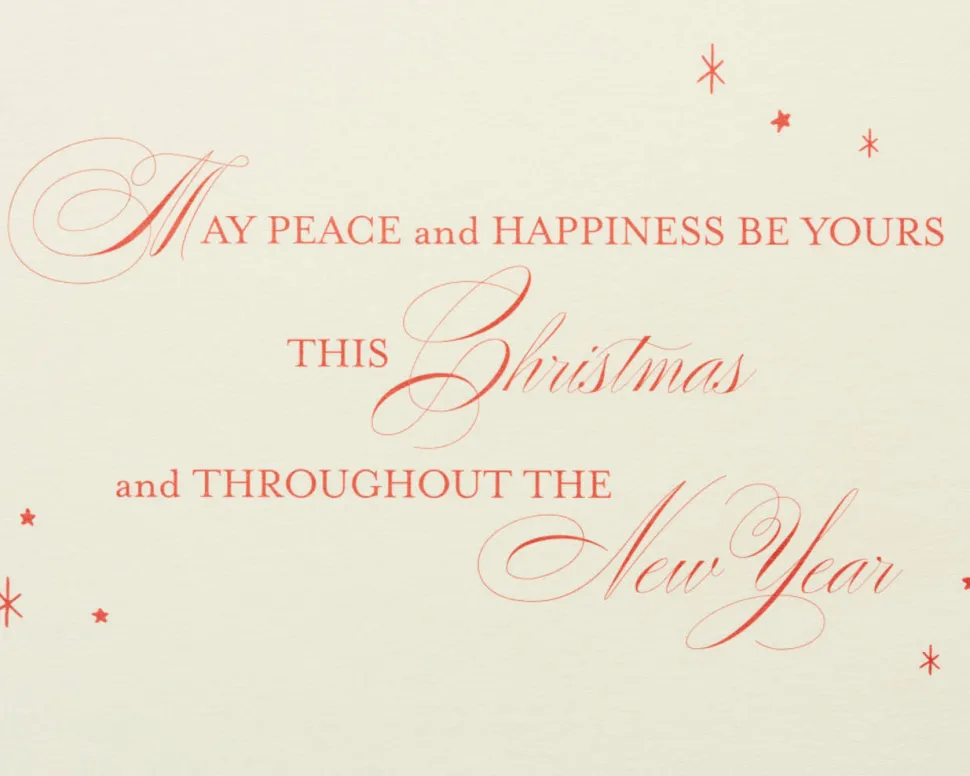 Peace and Happiness Christmas Boxed Cards, 12-Count