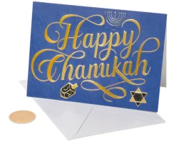 Peace and Joy Chanukah Boxed Cards, 12-Count