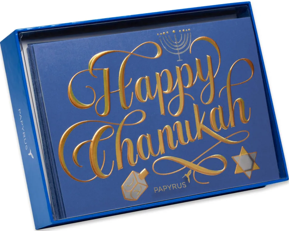 Peace and Joy Chanukah Boxed Cards, 12-Count
