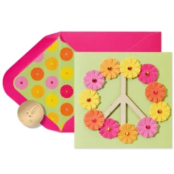 Peace and Love Birthday Greeting Card