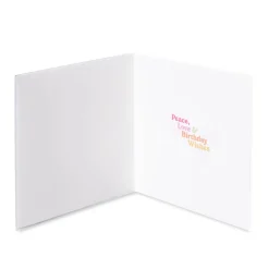 Peace and Love Birthday Greeting Card