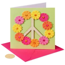 Peace and Love Birthday Greeting Card