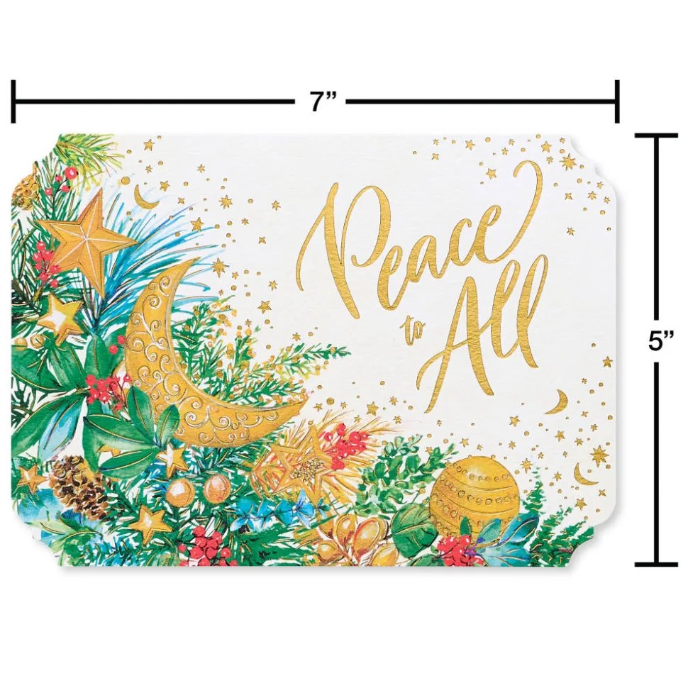 Peace to All Christmas Cards Boxed with Envelopes, 16-Count