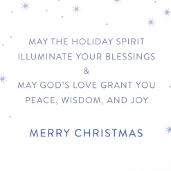Peace, Wisdom, and Joy Religious Christmas Greeting Card