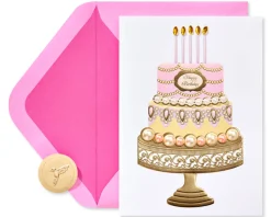 Pearl Birthday Cake Birthday Greeting Card