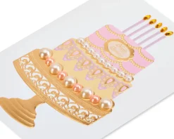 Pearl Birthday Cake Birthday Greeting Card