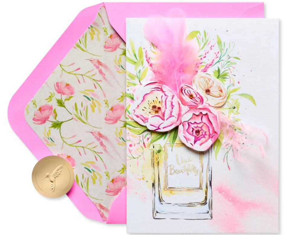 Perfume Florals Blank Greeting Card – BCRF Partnership