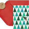 Pine Trees with Santa Holiday Christmas Boxed Cards – Glitter, 20-Count