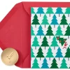 Pine Trees with Santa Holiday Christmas Boxed Cards – Glitter-Free, 20-Count