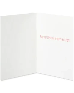 Pine Trees with Santa Holiday Christmas Boxed Cards – Glitter-Free, 20-Count