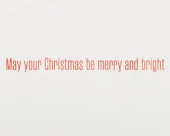 Pine Trees with Santa Holiday Christmas Boxed Cards – Glitter, 20-Count