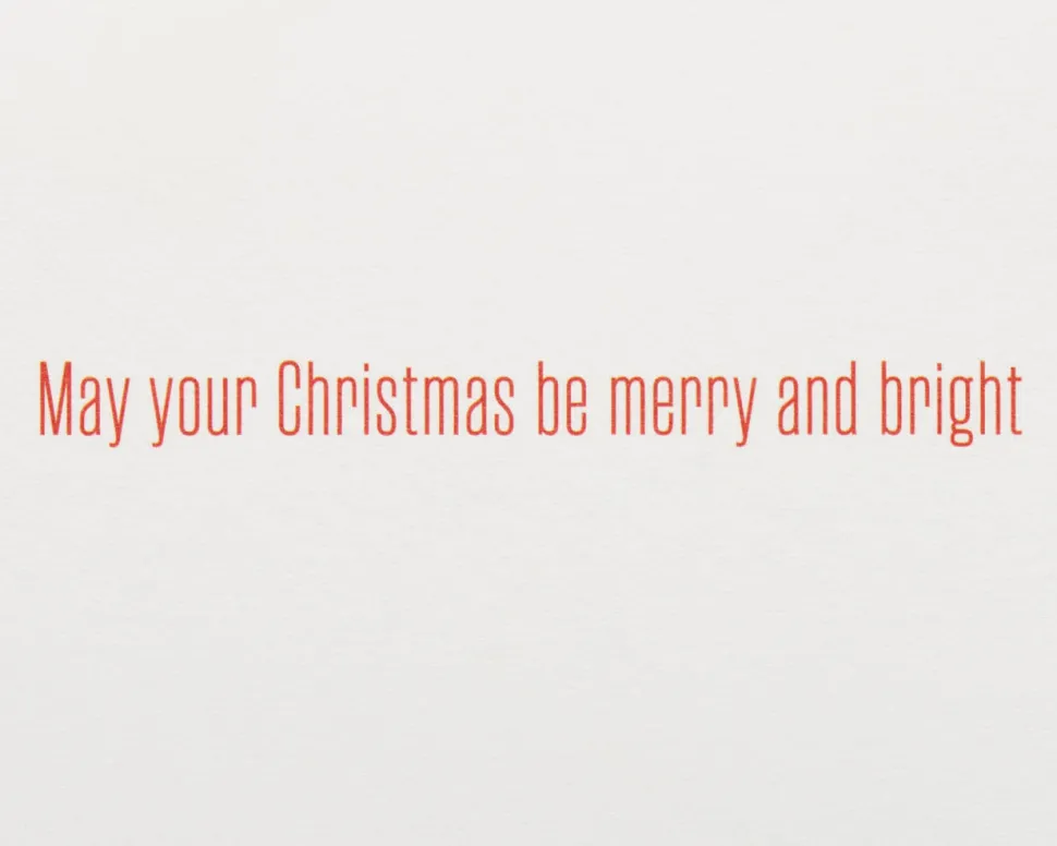 Pine Trees with Santa Holiday Christmas Boxed Cards – Glitter, 20-Count