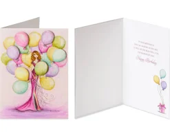 Pink Balloons Birthday Greeting Card Bundle, 2-Count- Designed by Bella Pilar