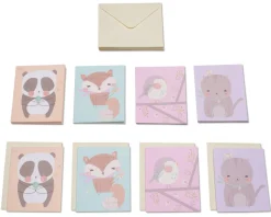 Playful Critters Boxed Blank Note Cards, 20-Count