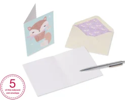 Playful Critters Boxed Blank Note Cards, 20-Count