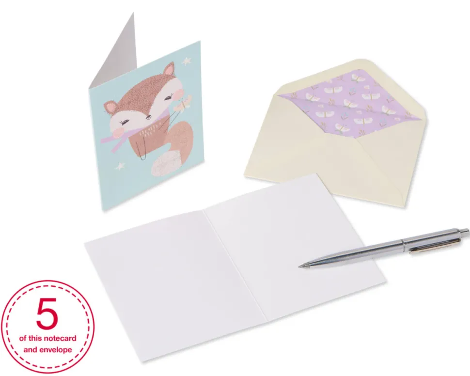 Playful Critters Boxed Blank Note Cards, 20-Count