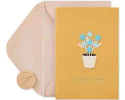 Pot of Daisies Thank You Greeting Card