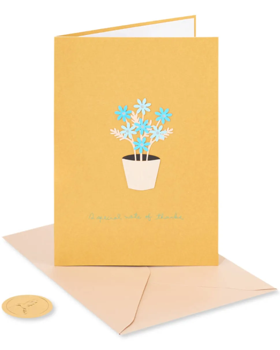 Pot of Daisies Thank You Greeting Card
