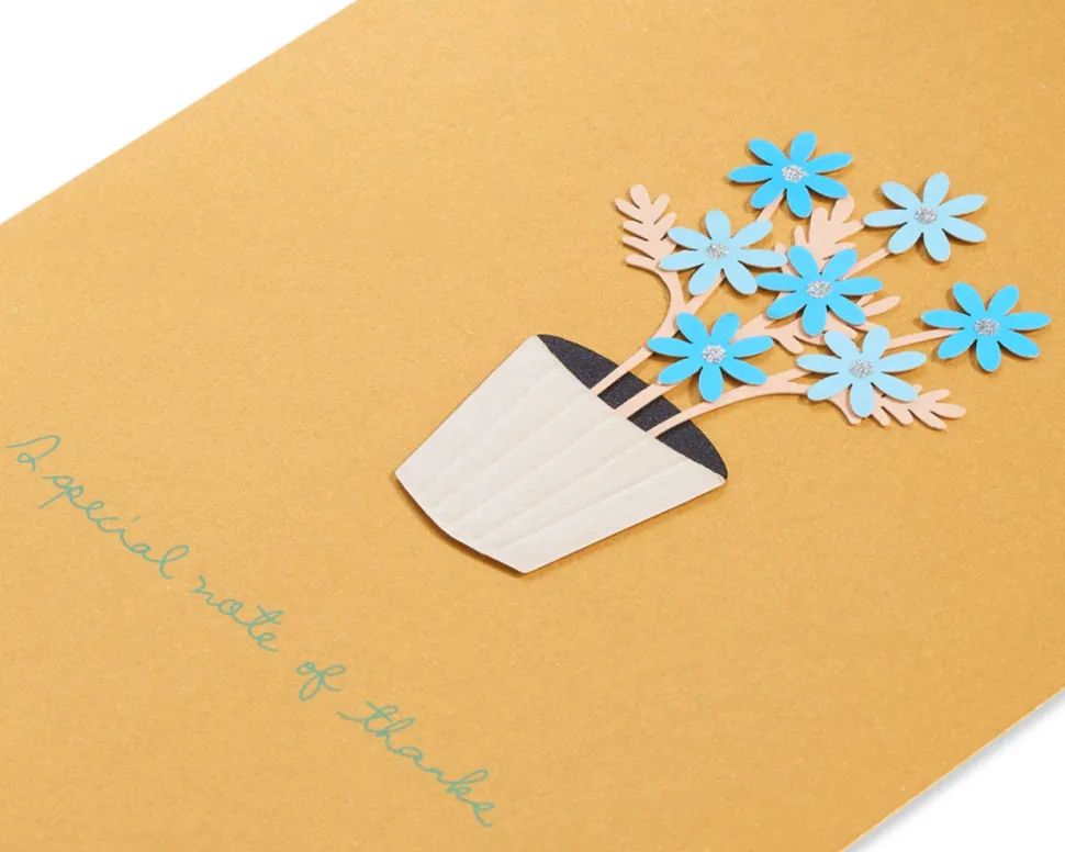 Pot of Daisies Thank You Greeting Card