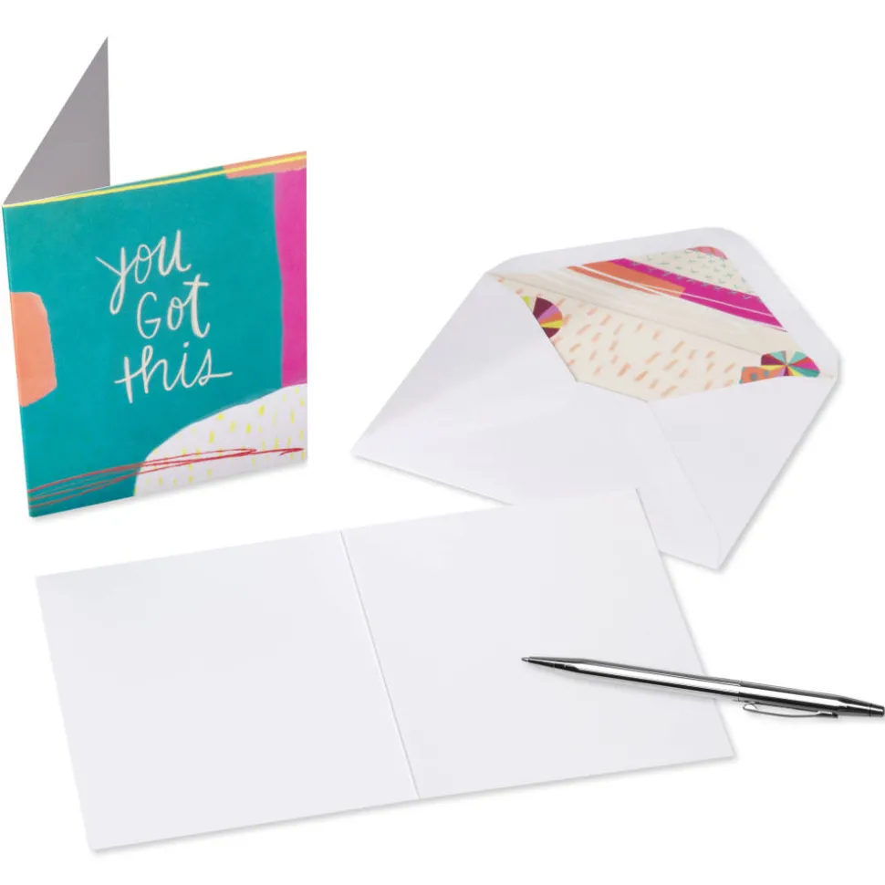 Power Affirmations Blank Encouragement Note Cards with Envelopes, 20-Count