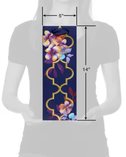 Purple Floral Beverage Gift Bag, 1 Bag
