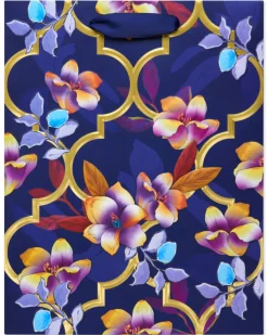 Purple Floral Large Gift Bag, 1 Bag