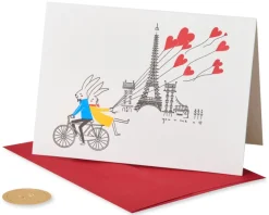 Rabbit Bike Anniversary Greeting Card