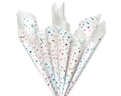 Rainbow Confetti Tissue Paper, 4 Sheets