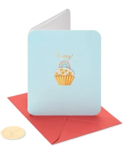 Rainbow Cupcake Birthday Greeting Card