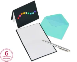 Rainbow Gems Boxed Blank Note Cards with Envelopes, 6-Count