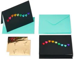 Rainbow Gems Boxed Blank Note Cards with Envelopes, 6-Count