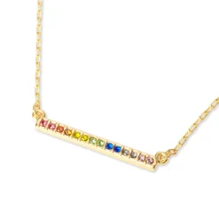Rainbow Necklace Blank Greeting Card with Necklace