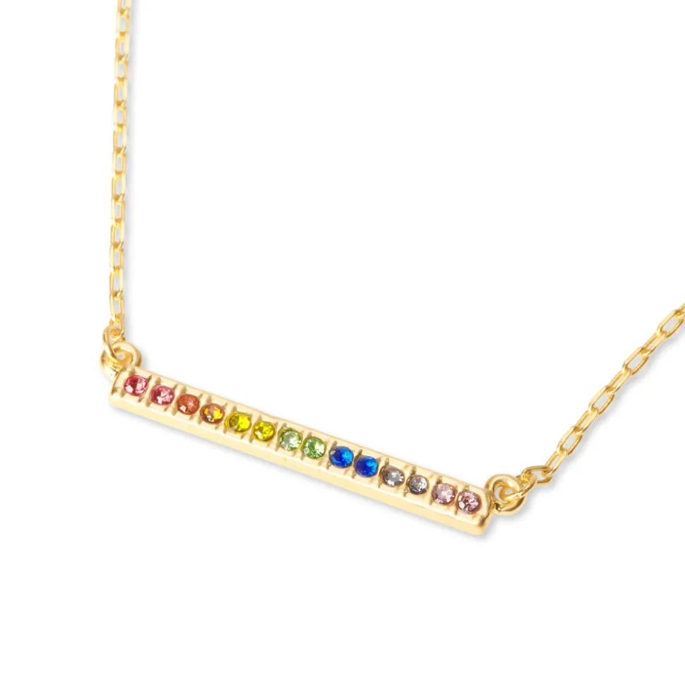 Rainbow Necklace Blank Greeting Card with Necklace