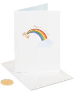 Rainbow Pet Sympathy Greeting Card