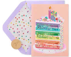 Rainbow Sprinkles and Glitter Birthday Greeting Card