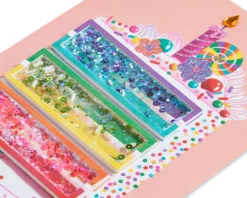 Rainbow Sprinkles and Glitter Birthday Greeting Card
