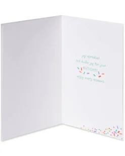 Rainbow Sprinkles and Glitter Birthday Greeting Card