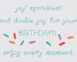 Rainbow Sprinkles and Glitter Birthday Greeting Card