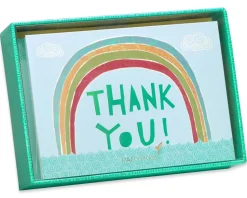 Rainbow Thank You Boxed Blank Note Cards and Envelopes, 12-Count