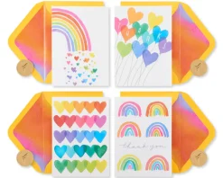 Rainbows and Hearts Boxed Blank Note Cards with Envelopes, 20-Count