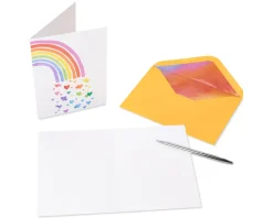 Rainbows and Hearts Boxed Blank Note Cards with Envelopes, 20-Count
