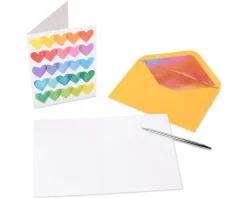 Rainbows and Hearts Boxed Blank Note Cards with Envelopes, 20-Count
