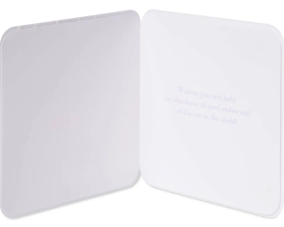 Raindrops Umbrella and Elephant Baby Shower Greeting Card
