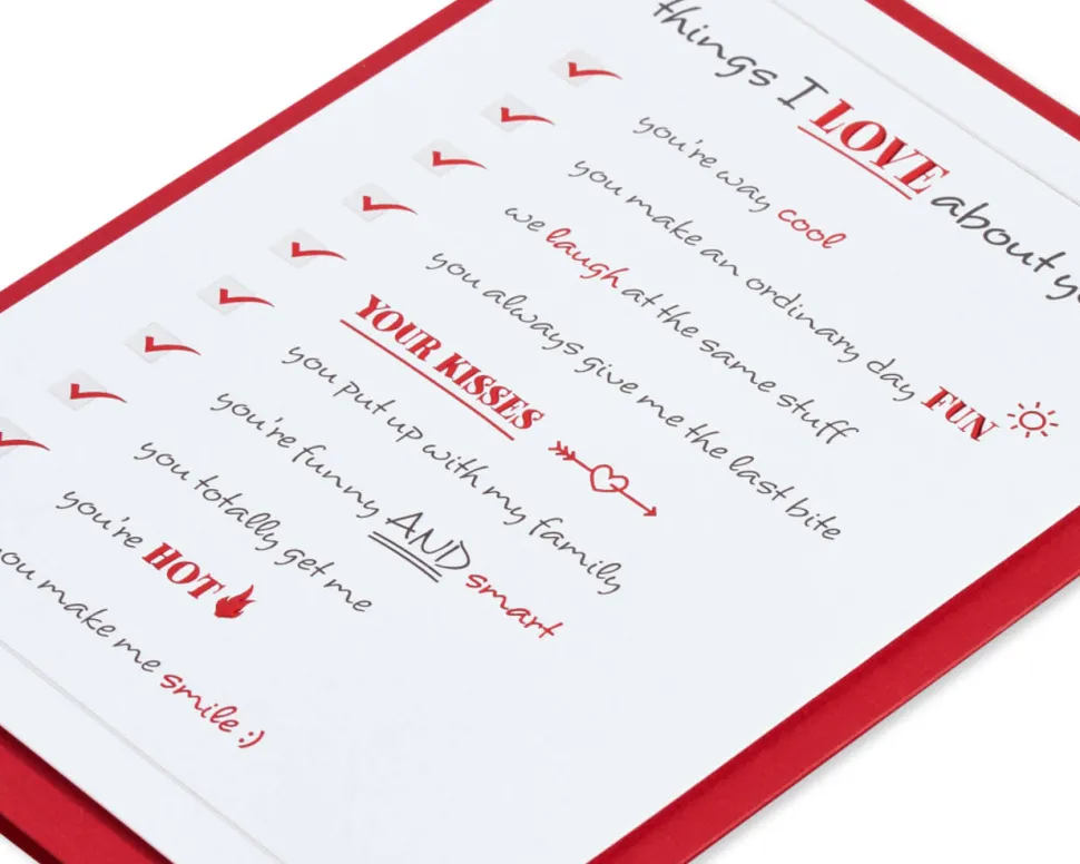 Reasons I Love You Romantic Greeting Card