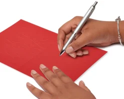 Red and Gold Thank You Holiday Boxed Cards, 12-Count