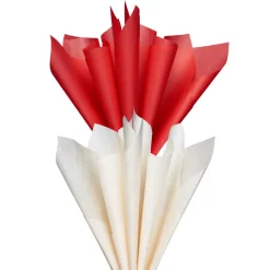 Red and White Holiday Tissue Paper, 16 Sheets