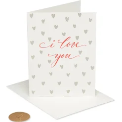 Red Hearts Romantic Greeting Card